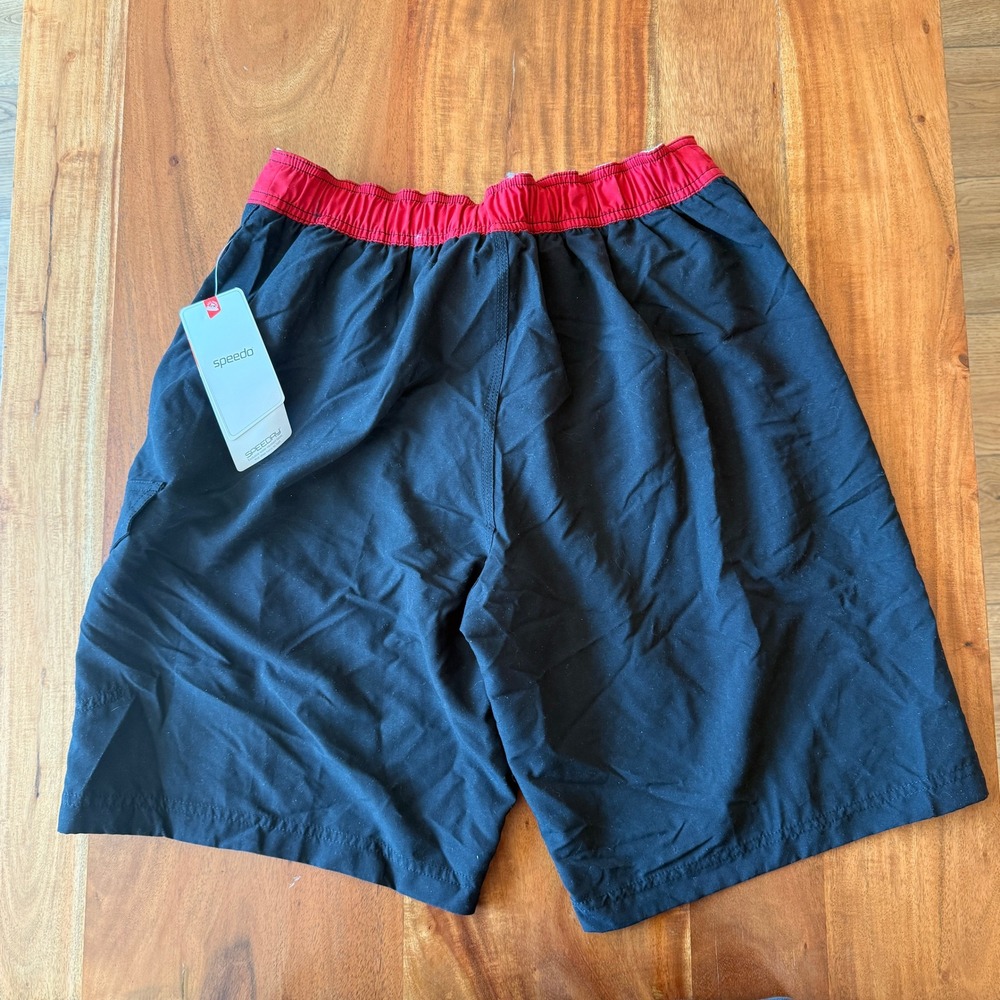 Speedo Men's Black/Red Swim Trunks Size M NWT - Picture 5 of 5
